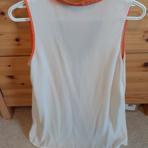 🔥 3/$20White Tank Top with Orange and Blue Accent - Picture 5 of 5